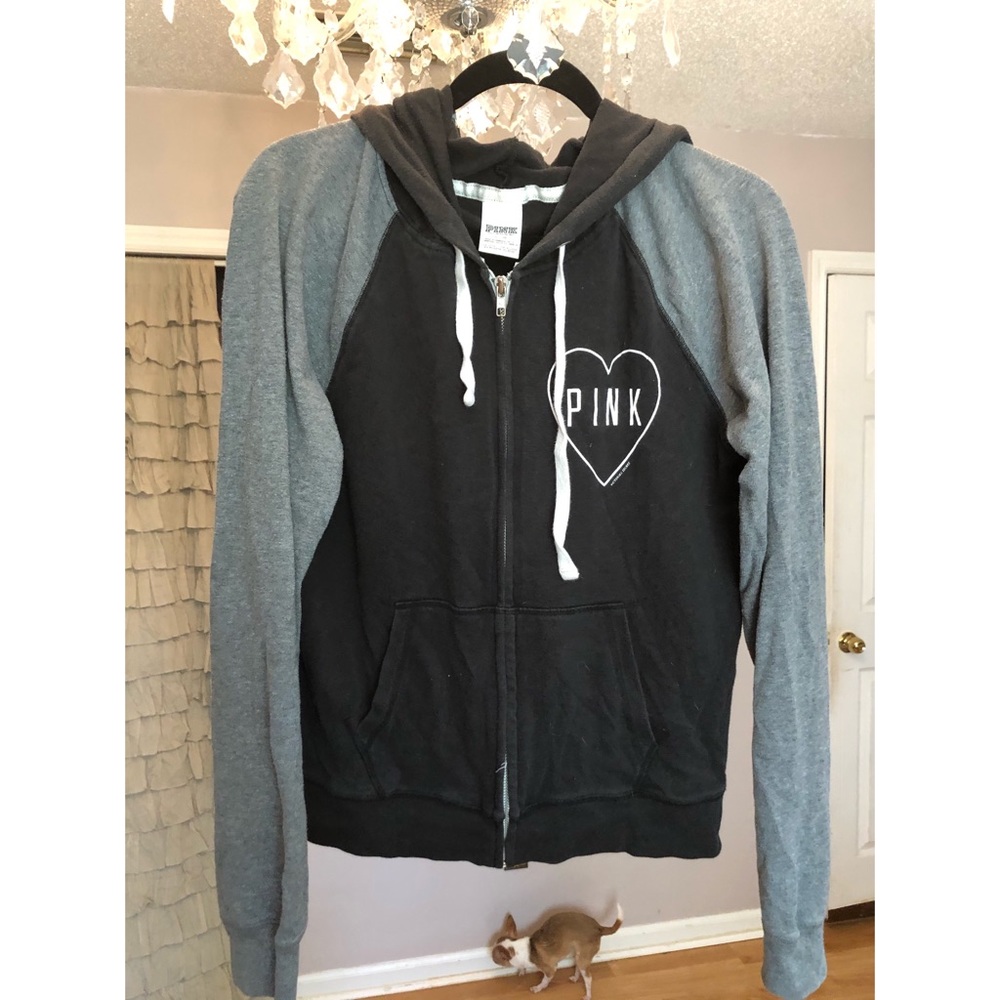 Victoria’s Secret Hoodie Zipup Pink Sz L